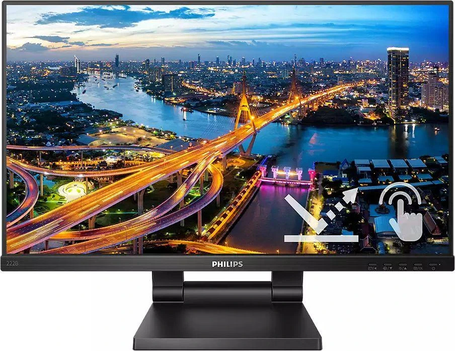 Monitorius MMD-MONITORIAI & EKRANAI PHILIPS 222B1TC/00 21,5 colio 16:9 IPS FHD 60Hz 250cd/m2 D-SUB HDMI DP 1xUSB-B/3x USB 3.2