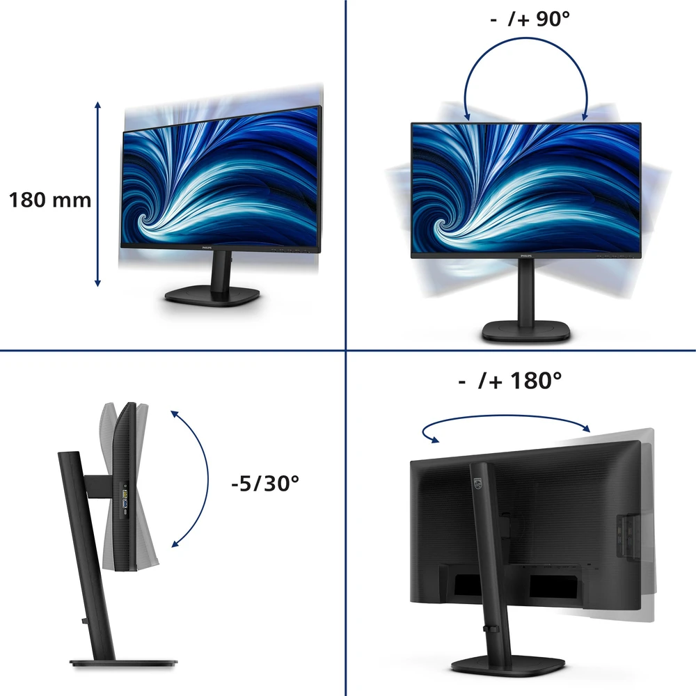 Monitorius „Philips 24B2N3200D/00“ – 100 Hz | 1920 x 1200 | IPS | 24,1 colio | 4 ms