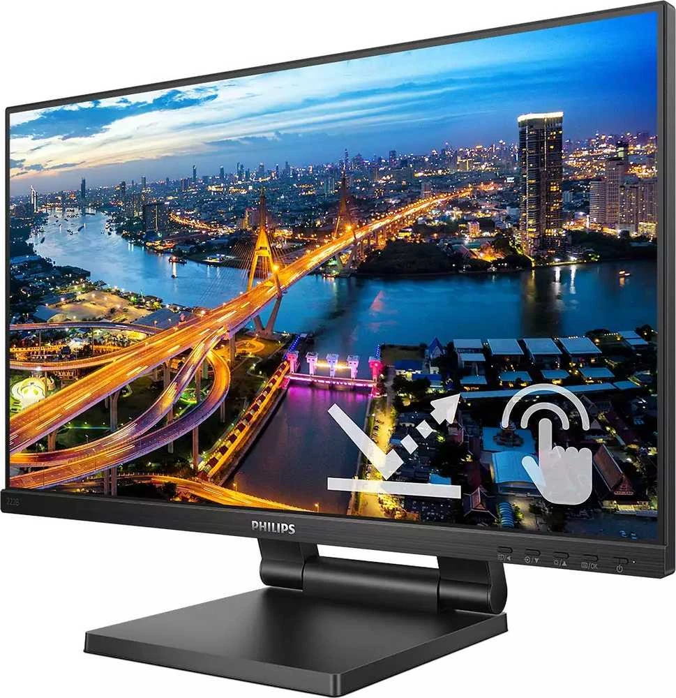 Monitorius MMD-MONITORIAI & EKRANAI PHILIPS 222B1TC/00 21,5 colio 16:9 IPS FHD 60Hz 250cd/m2 D-SUB HDMI DP 1xUSB-B/3x USB 3.2