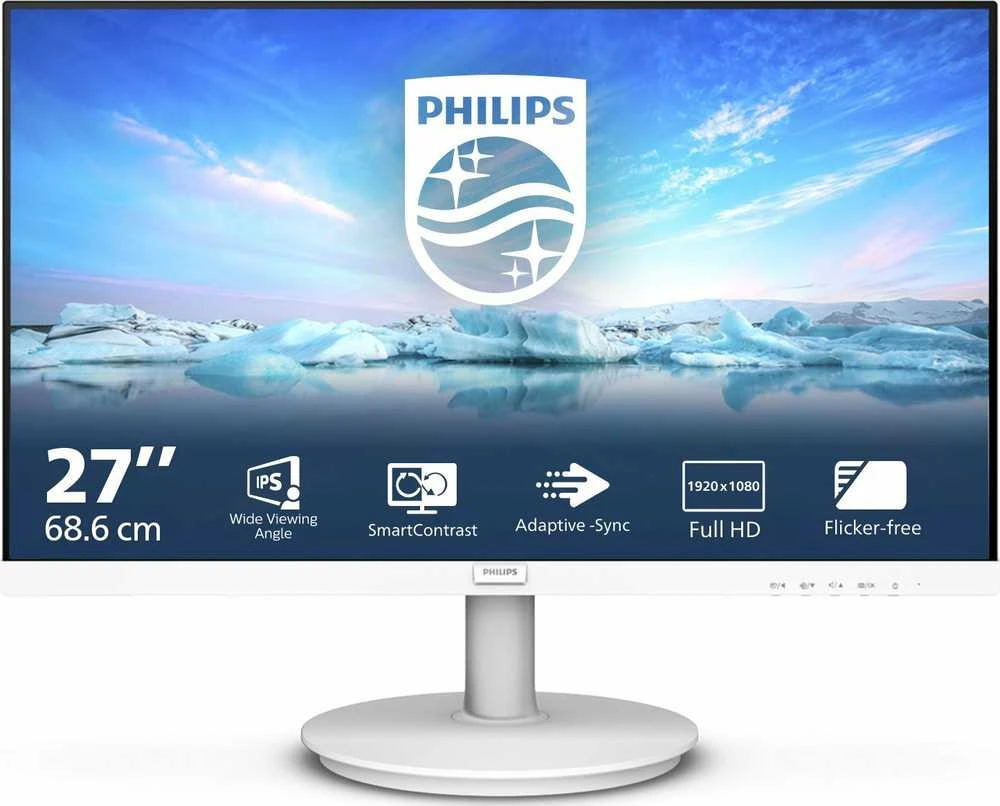 Philips | Monitorius | 271V8AW/00 | 27 " | IPS | 16:9 | 75 Hz | 4 ms | 1920 x 1080 pikselių | 250 cd/m² | Baltas