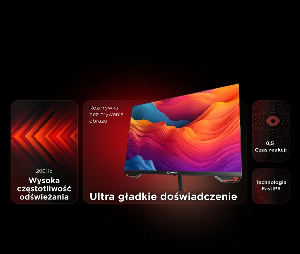 RAMPAGE CRIMSON 27-inch FHD 200 Hz 0.5 ms Fast IPS Gaming Monitorius
