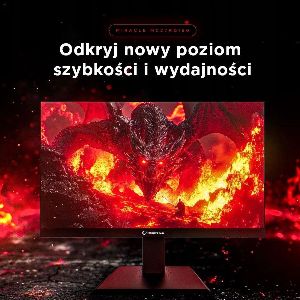 RAMPAGE MIRACLE 27-inch 180Hz 1ms QHD 2K Gaming Monitorius