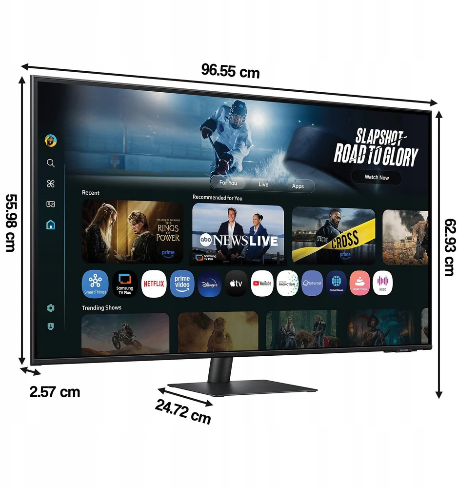 Monitorius Samsung „Smart M7 LS43FM700UUXDU“ – 43 colių | 4K | Išmanusis dirbtinis intelektas