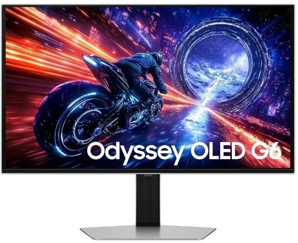 „Samsung Monitorius 27“ kaligrafinis „Odyssey G6“ OLED ekranas, 2560x1440, qHD 16:9, 2xHDMI, 1xDP, 2xUSB 3.0, 1xUSB-C, 0,03ms, 500Hz, HASE+PIV, 3yd2d (LS27FG604SUXEN)