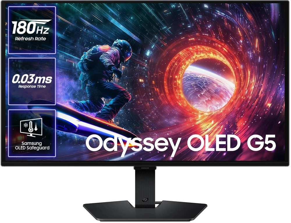 Žaidimų monitorius Samsung LS27FG500SUXEN, 27" QHD (2560x1440), 180Hz, 0.03ms, HDR10, FreeSync