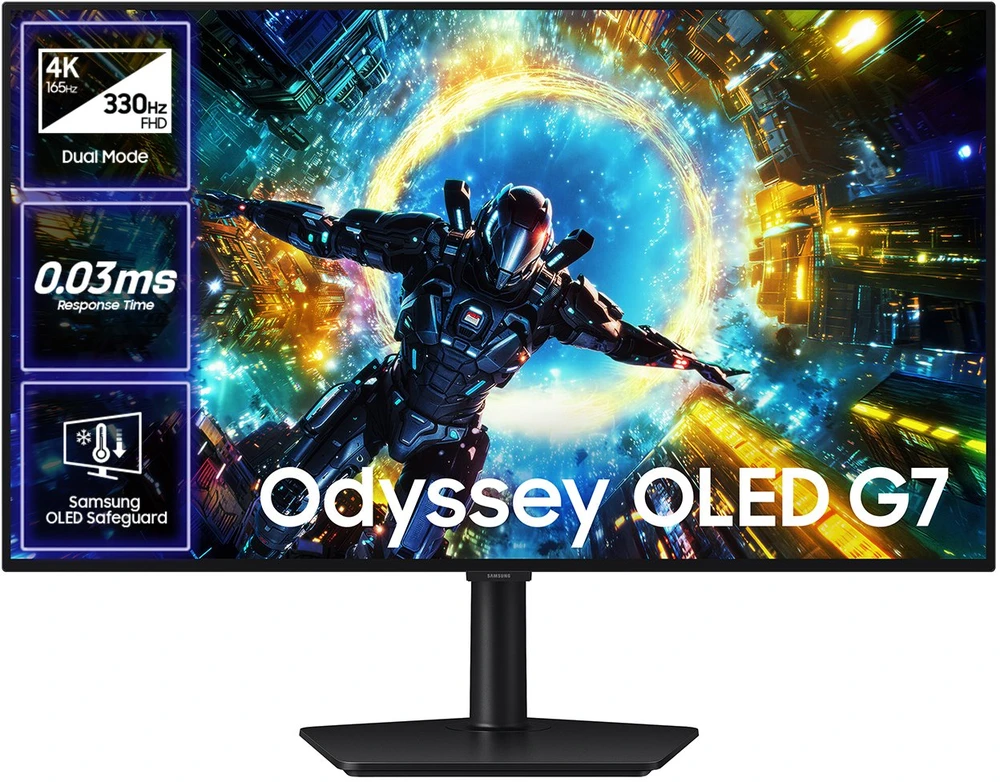 Žaidimų monitorius Samsung Odyssey OLED G7 G73SH, 32" 4K UHD (3840x2160) OLED, 165Hz, 0.03ms, HDR True Black 400, FreeSync Premium Pro