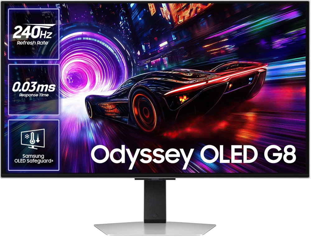Monitorius Samsung | LS32FG810SUXEN | 32 " | OLED | 4K | 16:9 | 240 Hz | 0.03 ms | 3840 x 2160 pikselių | 260 cd/m² | HDMI jungtys quantity 2 | Sidabrinis