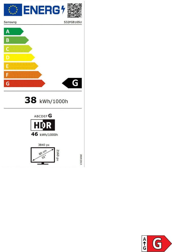 Samsung Monitorius 32 cale odyssey g8 oled 3940x2160 uhd 16:9 2xhdmi 1xdp 2xusb 3.2 0,03ms 240hz has+piv płaski 3yd2d (ls32fg816suxen)