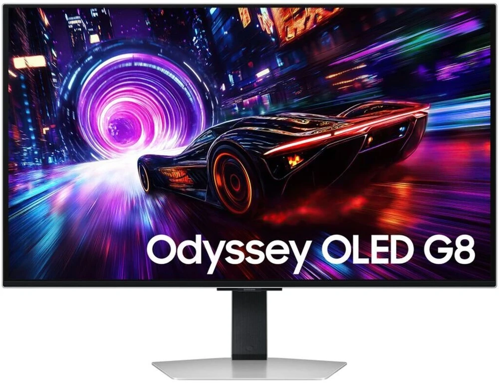 Samsung Monitorius 32 cale odyssey g8 oled 3940x2160 uhd 16:9 2xhdmi 1xdp 2xusb 3.2 0,03ms 240hz has+piv płaski 3yd2d (ls32fg816suxen)