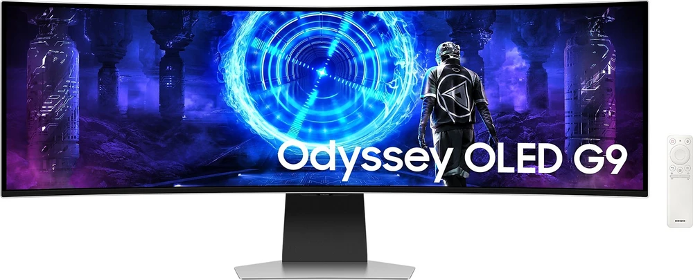 Monitorius Samsung | LS49DG950SUXEN Odyssey G9 G95SD | 49 " | OLED | DQHD | 32:9 | 240 Hz | 5120 x 1440 pikselių | 250 cd/m² | HDMI jungtys quantity 1 | Sidabrinis