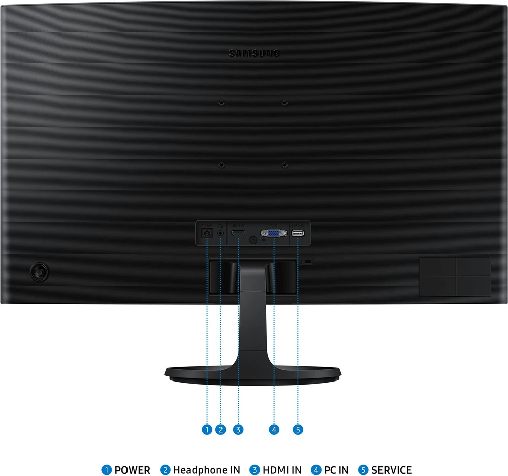 Monitorius Samsung | LS27D360GAUXEN | 27 " | VA | FHD | 16:9 | 100 Hz | 4 ms | 1920 x 1080 pikselių | 250 cd/m² | HDMI jungtys quantity 1 | Juodas