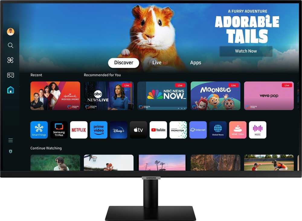 Monitorius - Samsung Išmanusis Monitorius M5 M50D 27" Full HD Juodas