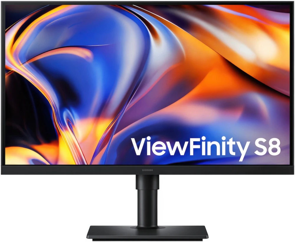 Monitorius Samsung ViewFinity S8 S80HF, 27" 5K (5120x2880) IPS, 60Hz, USB-C 90W, RJ45, KVM, HDR10, reguliuojamas stovas