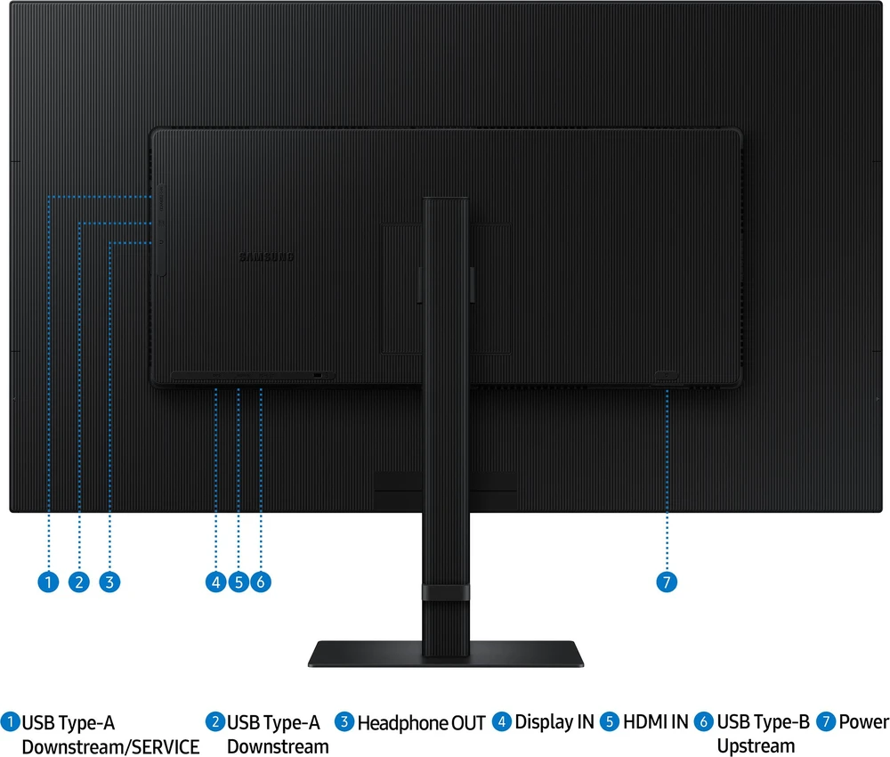 Monitorius - Samsung ViewFinity S8 37-Colių 4K UHD 100% sRGB Plokščias Ekranas Monitorius Juodas
