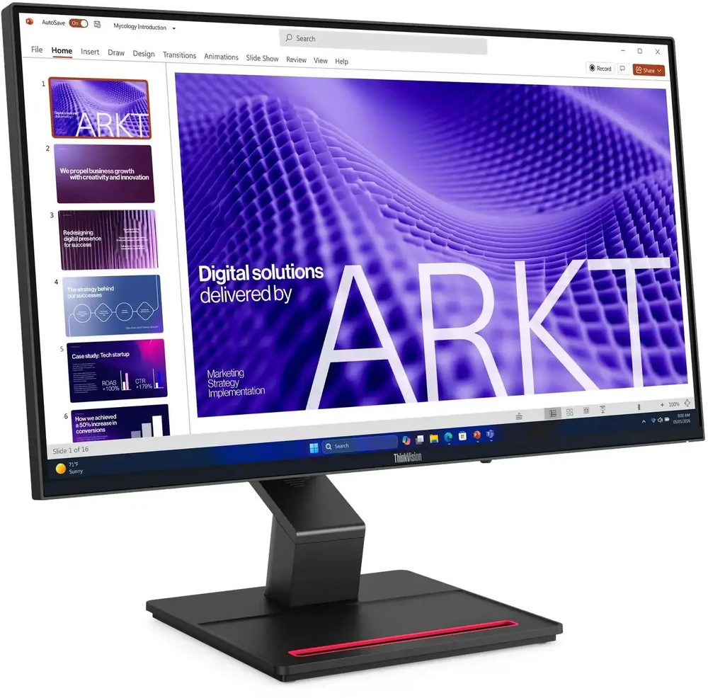 Monitorius Technologia Dotyku Lenovo ThinkVision T24D-4t Touch 64D2GAT2EU 23.8'' FHD USB-C 100W