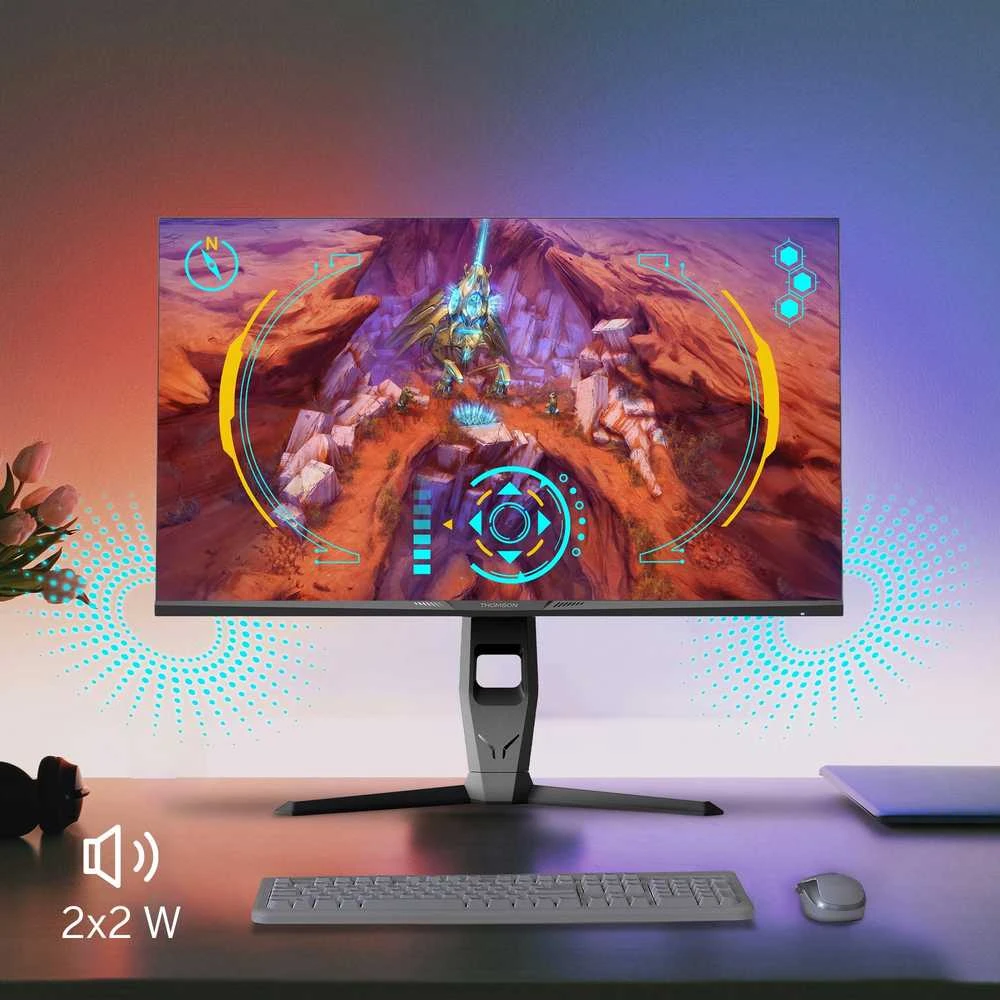 Thomson M27QG5Y14 kompiuterio monitorius 68,6 cm (27″) 2560 x 1440 pikseliai Quad HD LED Pilka