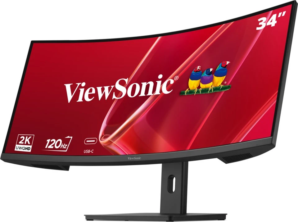 „ViewSonic VA3420C-2“ lenktas biuro monitorius, 87 cm (34 oz), itin plataus kampo QHD, 21:9, 3,5 ms, VA, 120 Hz, HDR10, USB-C, KVM