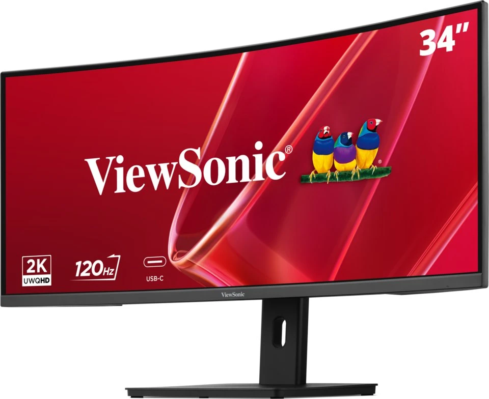 „ViewSonic VA3420C-2“ lenktas biuro monitorius, 87 cm (34 oz), itin plataus kampo QHD, 21:9, 3,5 ms, VA, 120 Hz, HDR10, USB-C, KVM