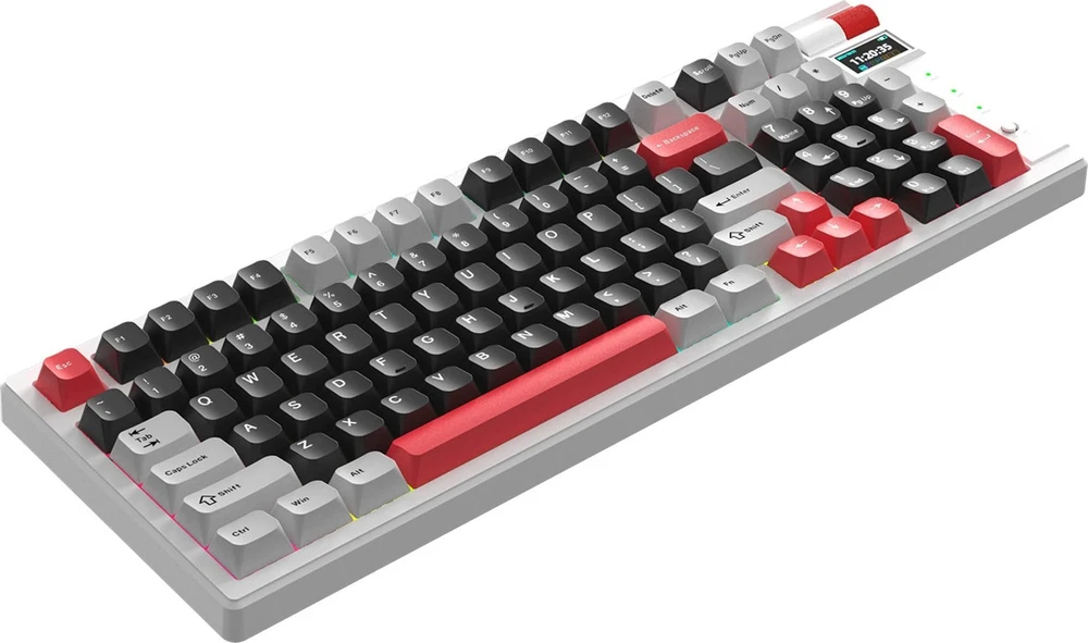 Belaidė mechaninė klaviatūra MarvoTech Monka Storm KG991W su RGB | US išdėstymas, Jixian Blue perjungikliai