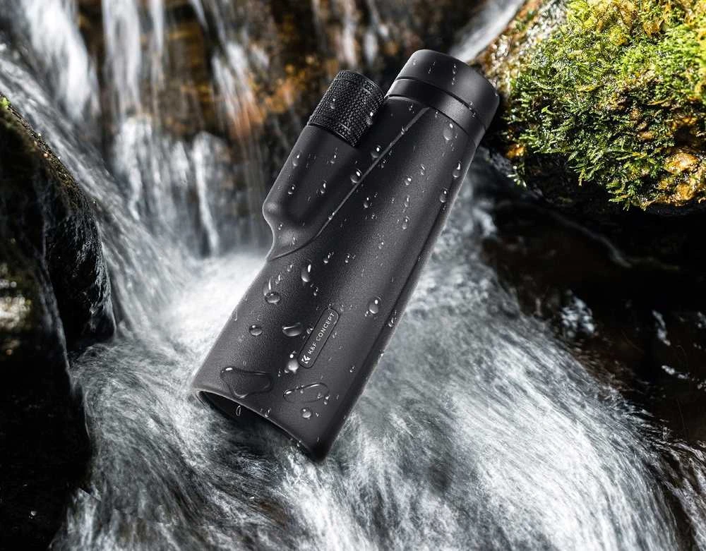 Kf monokuliniai žiūronai K&f Concept azoto žiūronai 12x50mm 12x50 Tank4 IP65 + dėklas / Kf33.091
