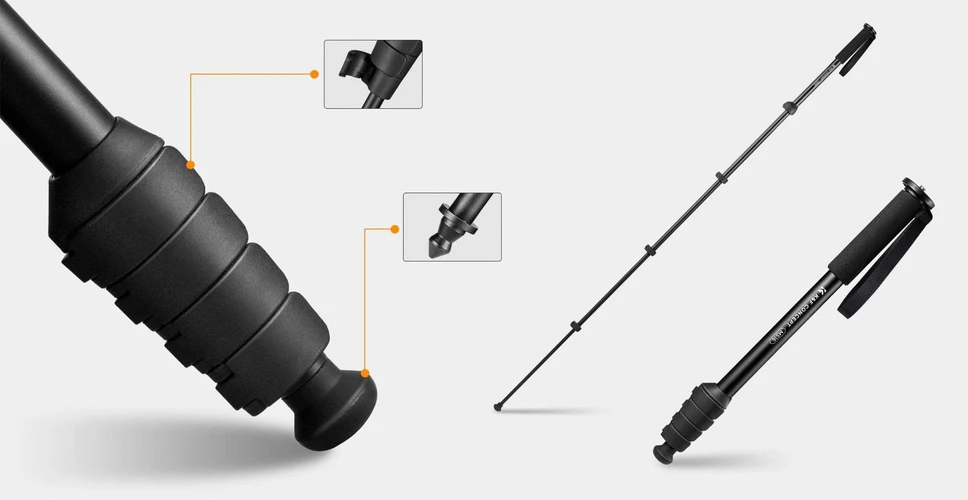 Foto Monopodas - K&F Concept MS16 160cm Aukštis 10kg Apkrova 5-Skyrių 330g