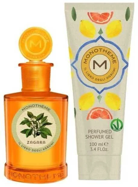 Monotheme Book of Citruses Zagara rinkinys Unisex (EDT, 100 ml + dušo želė, 100 ml)