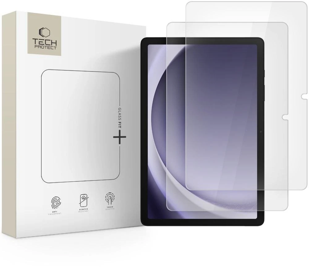 Tech-Protect Glass Fit+ 2-pack apsauginis stiklas skirtas Samsung Galaxy Tab A9+ / A11+ Plus 11.0 – transparent