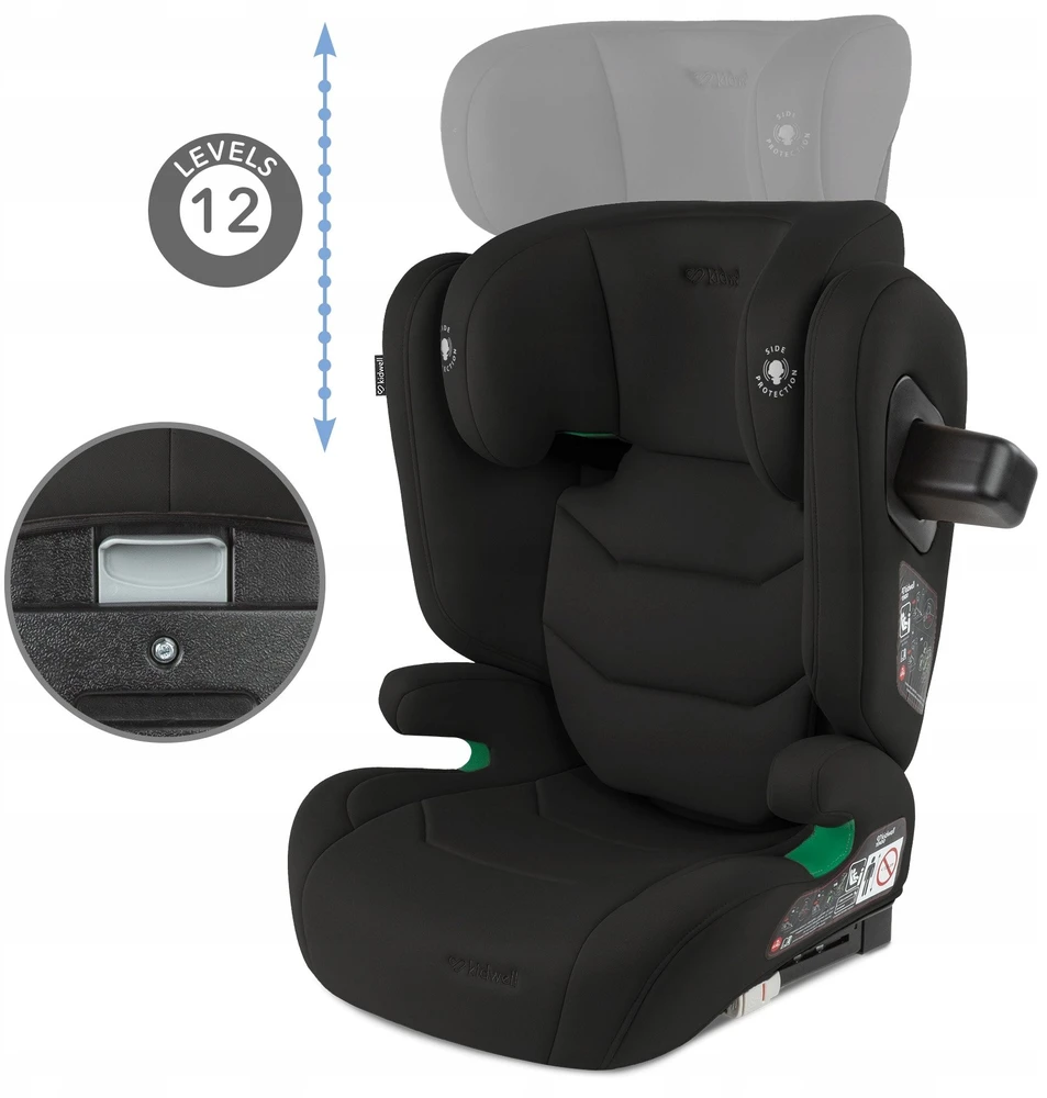 Automobilinė kėdutė Monroe KIDWELL FOTELIK TENDO Juodas 100-150cm ISOFIX