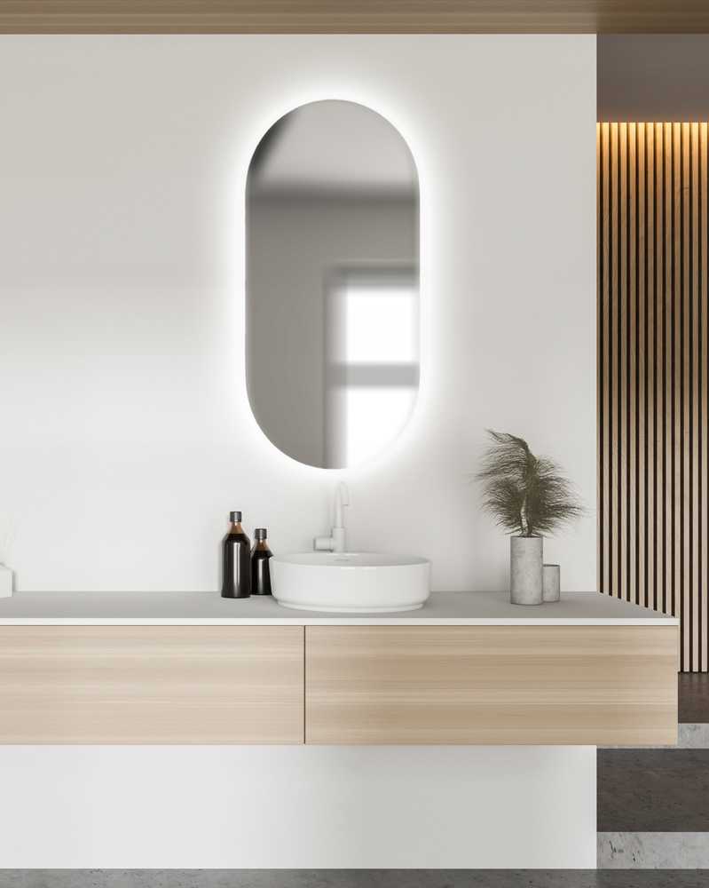 Masterjero Lustro Monroe MIRROR ENLIGHTED LED LUNA OVAL 100X40