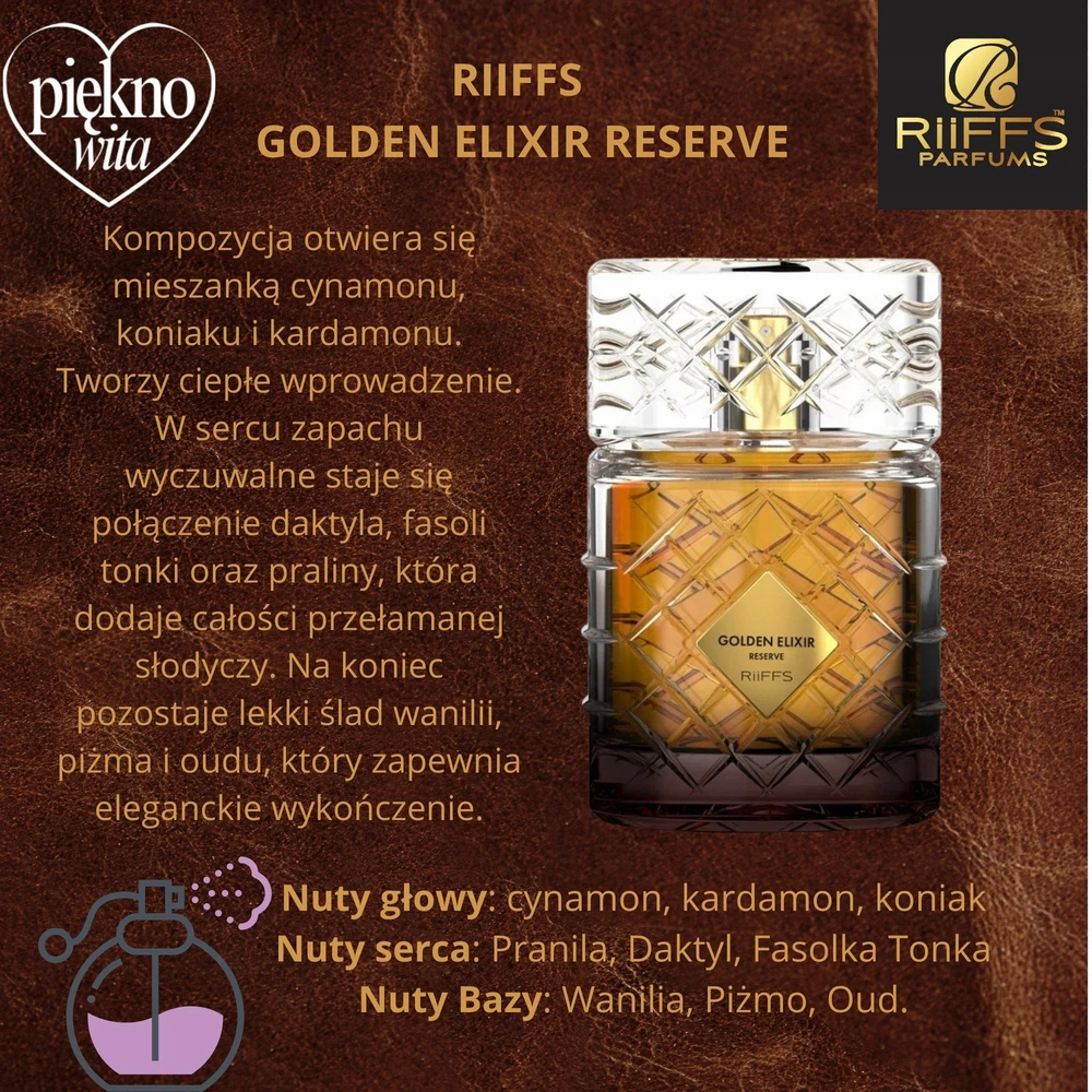 Riiffs Golden Eliksyras Reserve PP kvepalai unisex, 100 ml