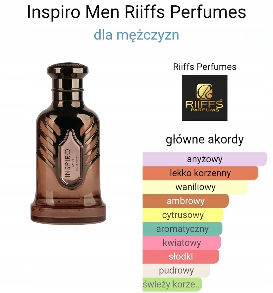 Riiffs Inspiro Men EDP parfumuotas vanduo vyrams, 100 ml