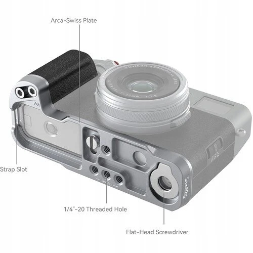 Monroe SmallRig 4555 L-shape grip for FUJIFILM X100VI / X100V sidabrinė