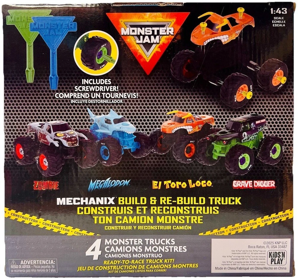 Monster Jam Mechanix 1:43 kokoamisauto