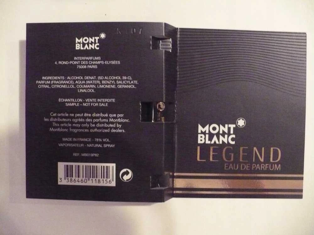 Mont Blanc Montblanc, Legend, Eau De Parfum, For Men, 1.2 ml *Vial