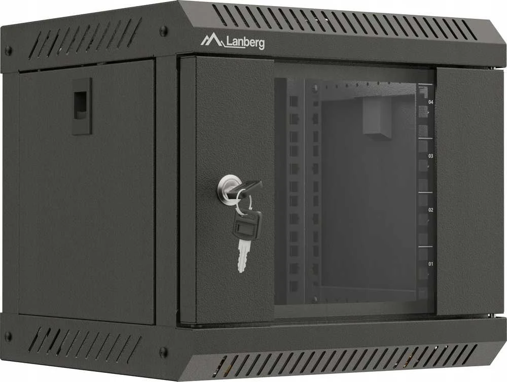 Lanberg pakabinama spintelė 19" 9U 600X450 rutulinės perforuotos durys