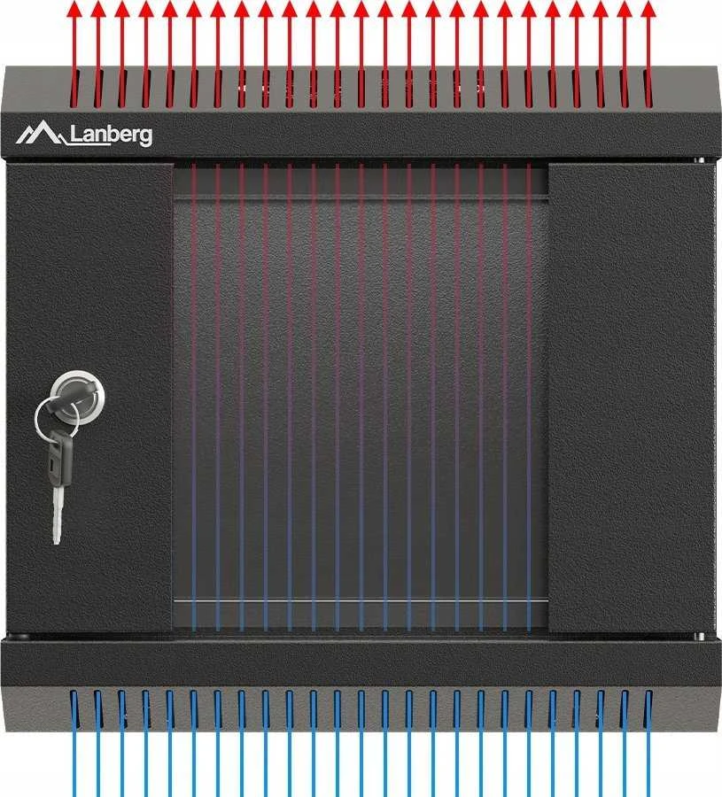 Lanberg pakabinama spintelė 19" 9U 600X450 rutulinės perforuotos durys
