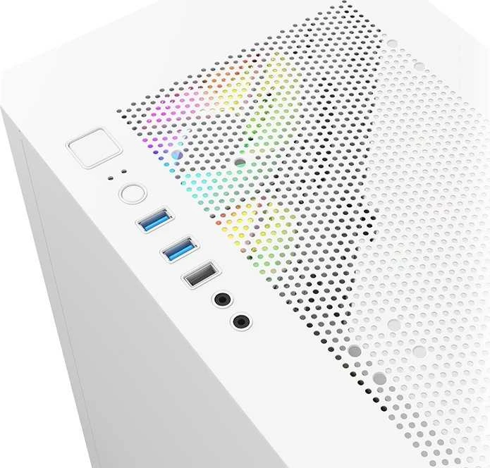 Montech AIR 100 ARGB, Micro-ATX, Tempered Glass – baltos spalvos
