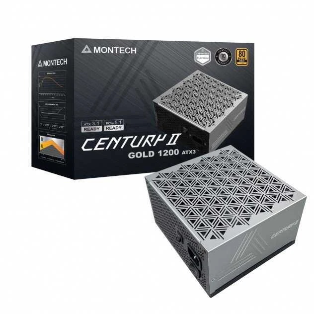 „Montech Century II 80 PLUS Gold“ maitinimo blokas, pilnai modulinis, ATX 3.1, PCIe 5.1 – 1200 vatų