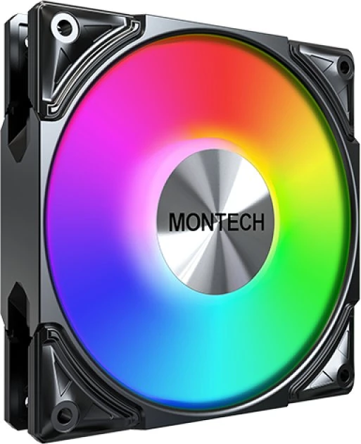 Montech Metal Pro 12 ARGB PWM ventiliatorius, 3 vnt. rinkinys (METAL PRO 12 ARGB PWM 3 in 1 (B))
