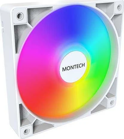 Montech GF120 PWM ARGB korpuso ventiliatorius – 120mm, baltos spalvos