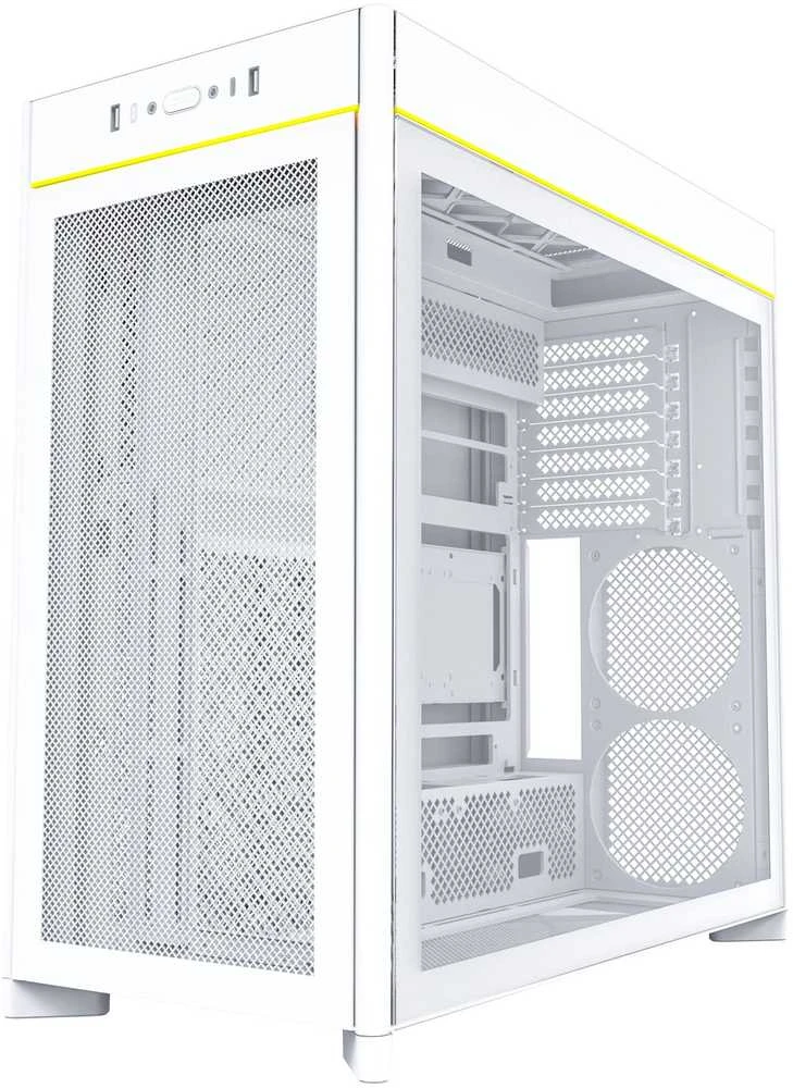 Montech HS01 PC-kompiuterio korpusas, Midi-Tower, ATX, aRGB, Tempered Glass – baltos spalvos