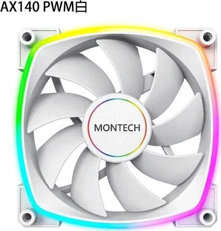 Montech AX140 PWM ARGB korpuso ventiliatorius – 140mm, baltos spalvos