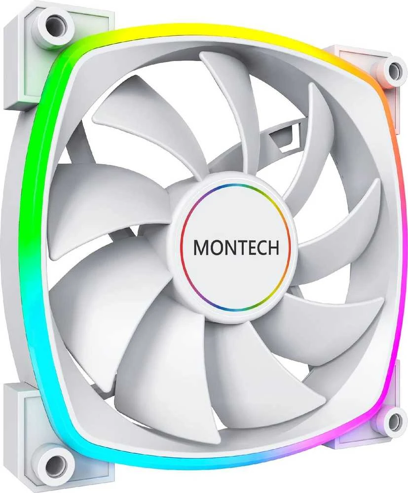 Montech AX140 PWM ARGB korpuso ventiliatorius – 140mm, baltos spalvos
