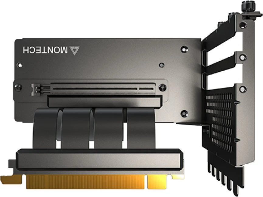 Montech Rinkinys mocujący Vertikales GPU PCIe 4.0 Riser-Kabelis juoda