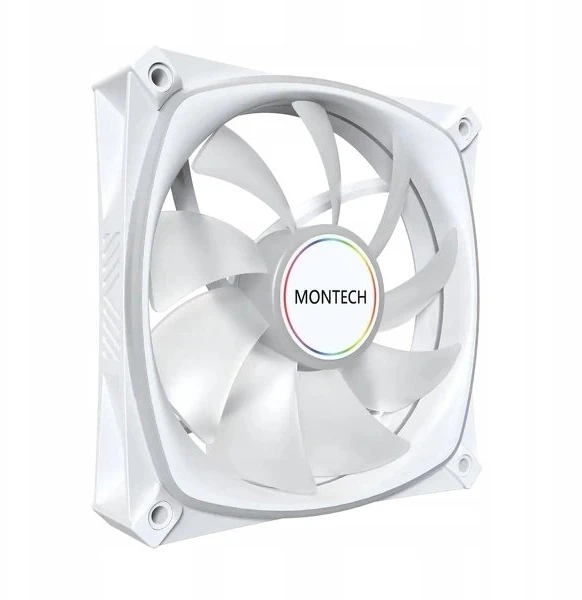 „Montech AX120 PRO PWM“ ventiliatorius, DRGB × 120 mm, baltas