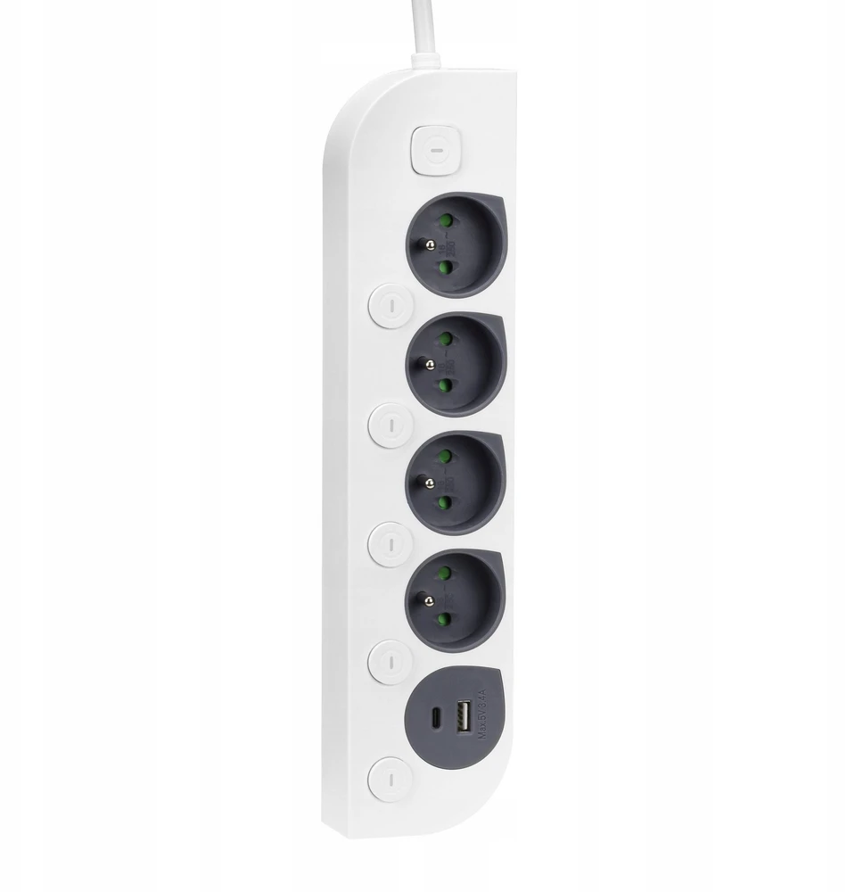 Montis Elektros prailgintuvas 4 lizdų + USB-A + USB-C MT143 Montis