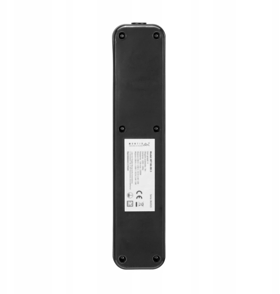 Montis Juodas 3 lizdų elektros ilgintuvas su USB 3 m MT185-BK-3