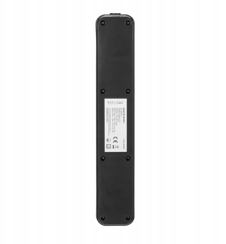 Montis Juodas 4 lizdų elektros ilgintuvas su USB 1,5 m MT186-BK-1,5