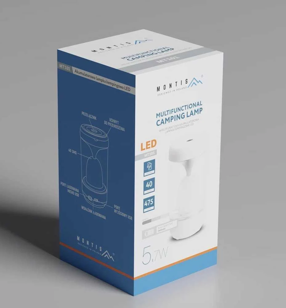 Montis MT101 LED daugiafunkcis kempingo žibintas Montis