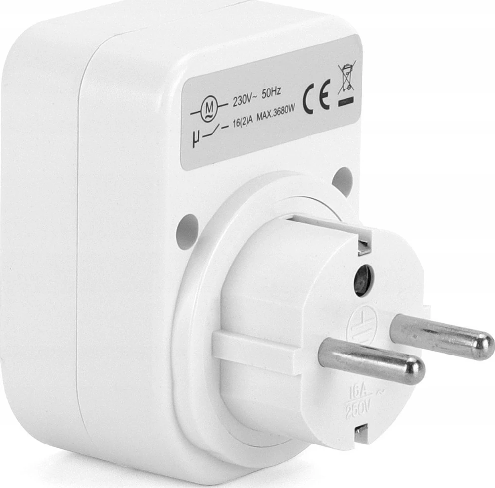 Montis Šakotuvas su įžeminimu 1p+Z 2xUSB 2.1A MT092 baltas
